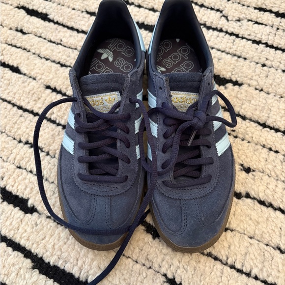 adidas Spezial Navy Suede Sneakers with Light Blue Stripes - Picture 2 of 5